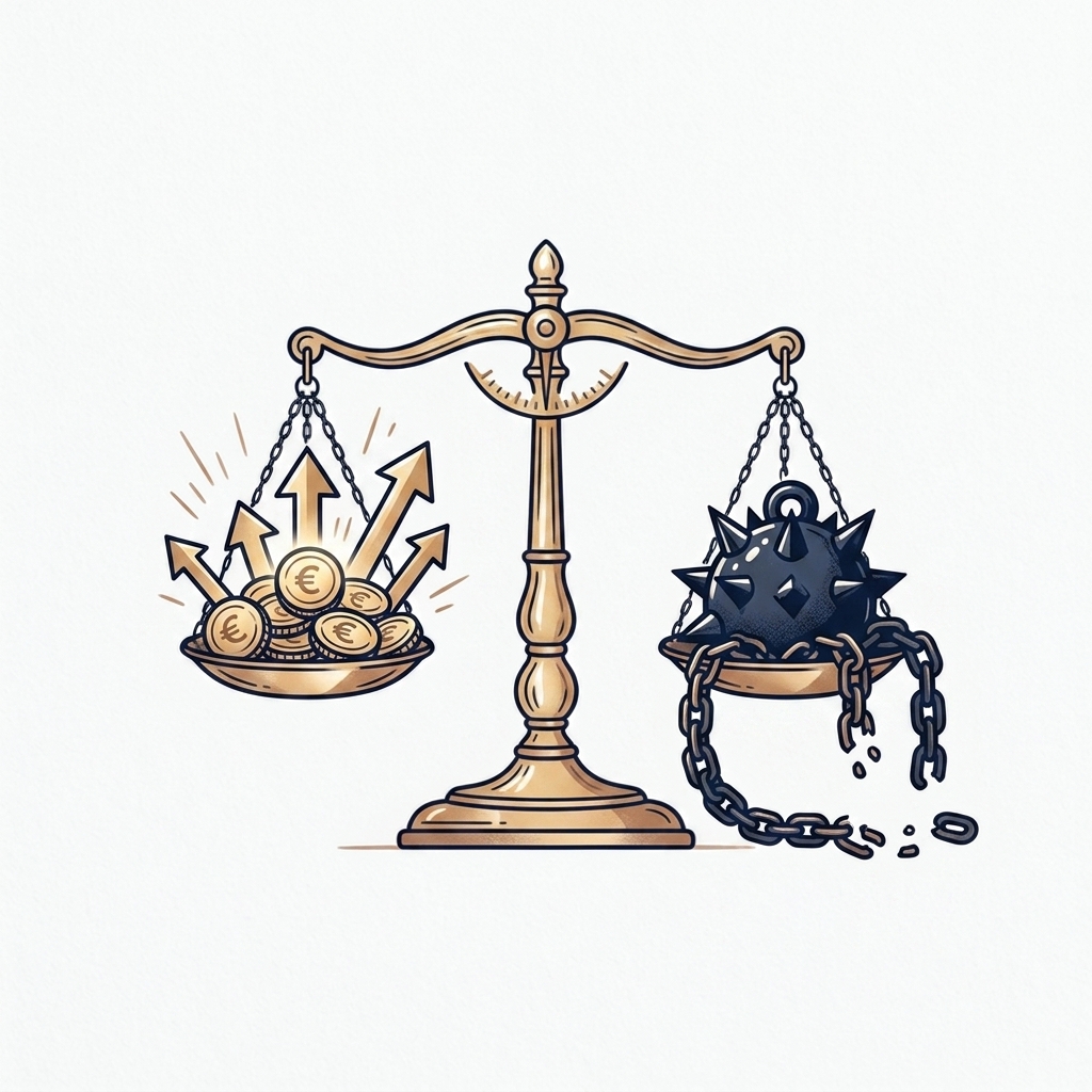 良い借金と悪い借金のイメージ